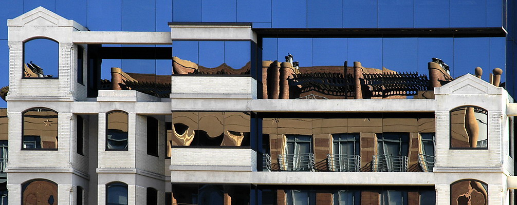 Concrete and glass
