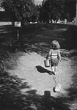 Jenny, my daughter, heading for the beach