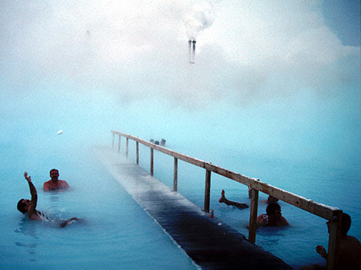 Bathing in the blue lagoon at Iceland is a thrilling experience