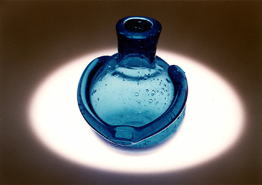 A small figure made of glass