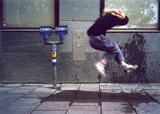 My son Peter trying to avoid parking fees