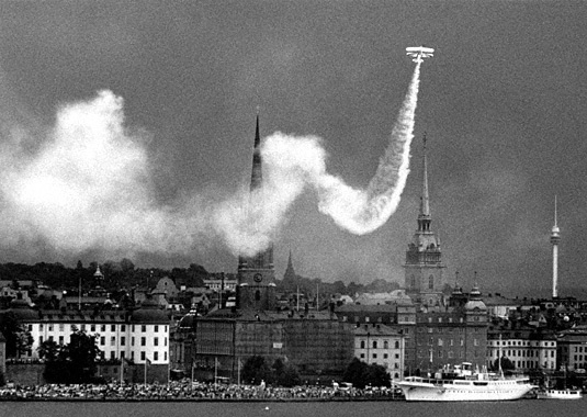 From the air craft show at Stockholm Water Festival